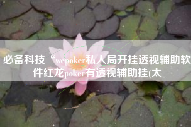 必备科技“wepoker私人局开挂透视辅助软件红龙poker有透视辅助挂(太